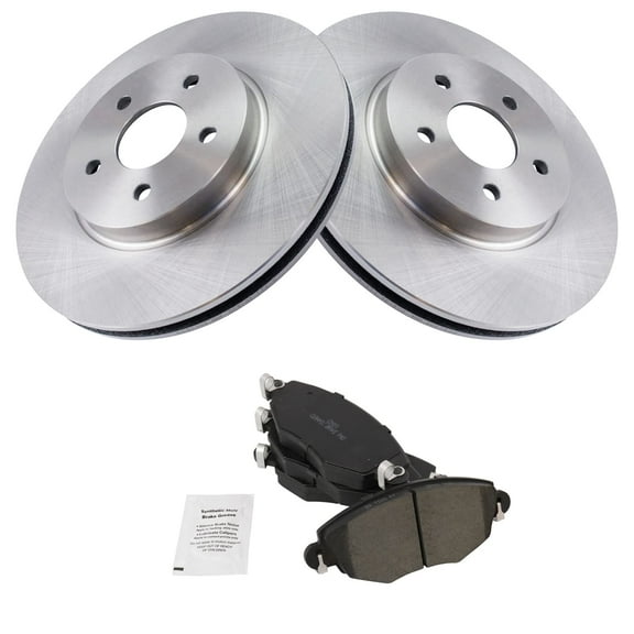 TRQ Front Brake Pad & Rotor Kit Brake Pads Brake Rotor Ceramic Fits Select 2002-2008 Jaguar X-Type