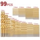 thumbnail image 2 of Brocas helicoidales DQrwqpou titanio juegos métricas acero alta velocidad 99 piezas 1 5-10mm, 2 of 9