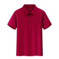 thumbnail image 4 of YAYUBA Boys Short Sleeve Polo Shirts Kids Casual V-Neck School Uniform Golf Pique Polo Shirt Back To School Preppy Clothes, 4 of 4
