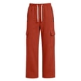 thumbnail image 7 of BXJX Boys Cargo Sweatpants, Casual Straight-Leg Elastic Waist Relaxed Fit Kids Athletic Pants with Drawstring Orange Size 9-10 T, 7 of 7