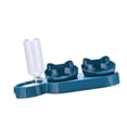 thumbnail image 3 of Cuencos triples para gatos, cuencos elevados e inclinados para agua y comida, suministros para mascotas, bebederos automáticos para exteriores, Azul profundo, 3 of 9