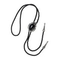thumbnail image 1 of Lazo del bolo Hugo Vaquero Occidental Indio C Bolo Tie Negro, 1 of 10