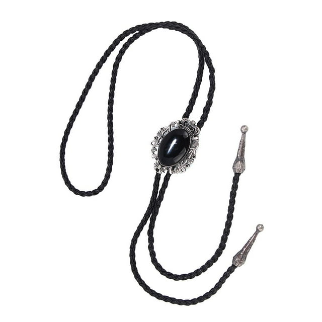 Lazo del bolo Hugo Vaquero Occidental Indio C Bolo Tie Negro