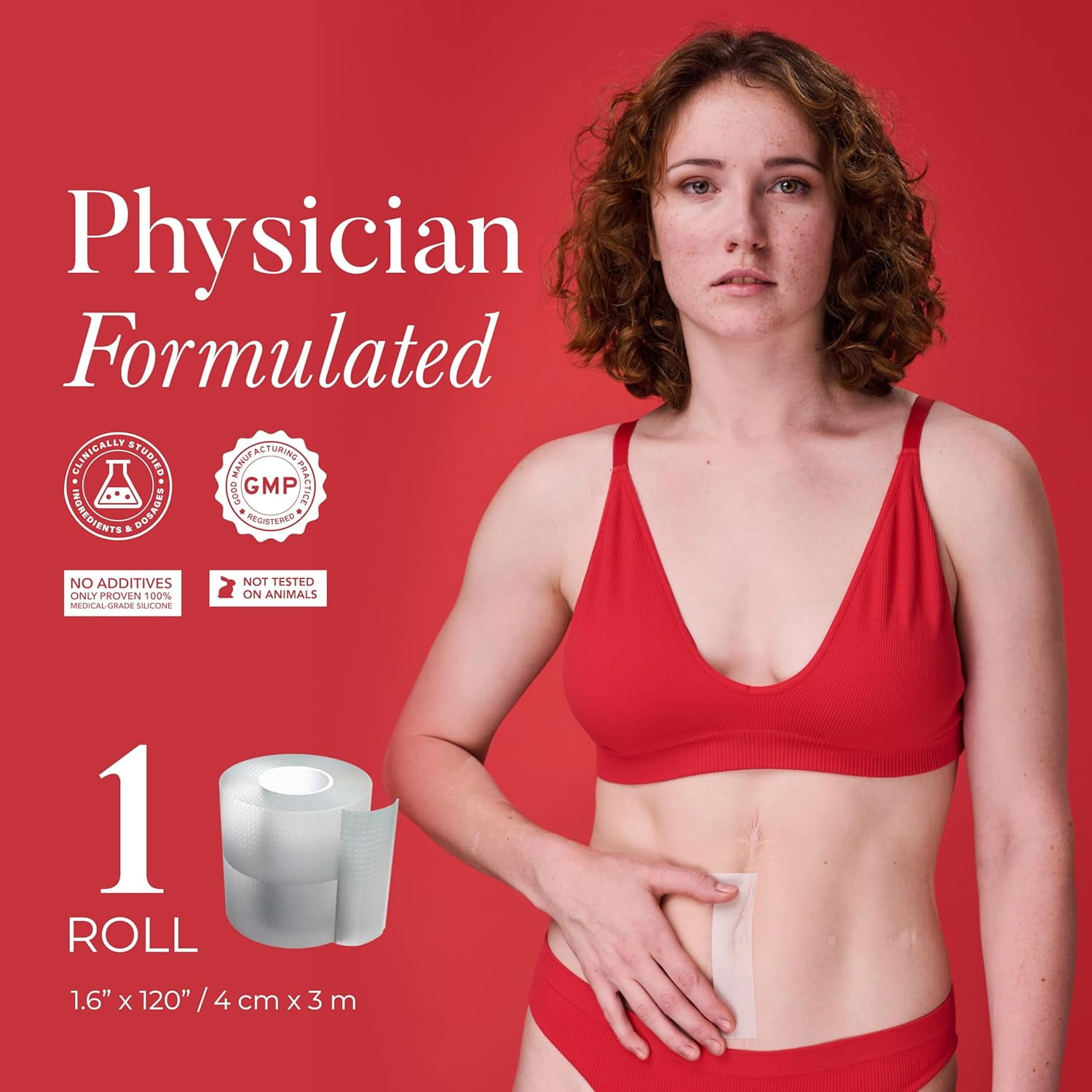 Physician Formulated Silicone Scar Sheets - Advanced Crosspolymer Medical Grade Silicone Scar Tape for Surgery, C Section, Keloids & Hypertrophic Scars - Silicone Tape For Scars - Scar Patches