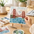 thumbnail image 4 of Sea Glass Craft Kit, Golden Gate Bridge San Francisco Mosaic Art Project with Glue and Colorful Glass Stones, for Adults, 4 of 4