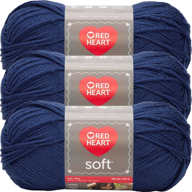 Red Heart Soft YarnRoyal Blue, Multipack Of 3