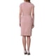 thumbnail image 3 of INSPIRAR CHIC Vestido Lápiz de Longitud a la Rodilla para Mujeres con Mangas Cortas y Cinturón para Usar en el Trabajo Vestidos Sheath M Rosa, 3 of 5