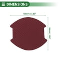 thumbnail image 2 of Calcomanía de copa para manija de puerta de auto 3D universal Unique Bargains, anti-rasguños, rojo vino, 4 piezas 99x100mm, 2 of 6