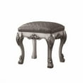 thumbnail image 2 of ACME Dresden Faux Leather Upholstered Vanity Stool in Vintage Bone White, 2 of 5