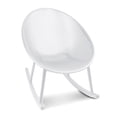 thumbnail image 5 of 2xhome Patio Rocking Chair | Oval Egg Shaped Lounge Rocker | All Weather Plastic | Modern Accent Side Chair for Indoor or Outdoor Use, White, Set of 1, 1 piece, 5 of 11