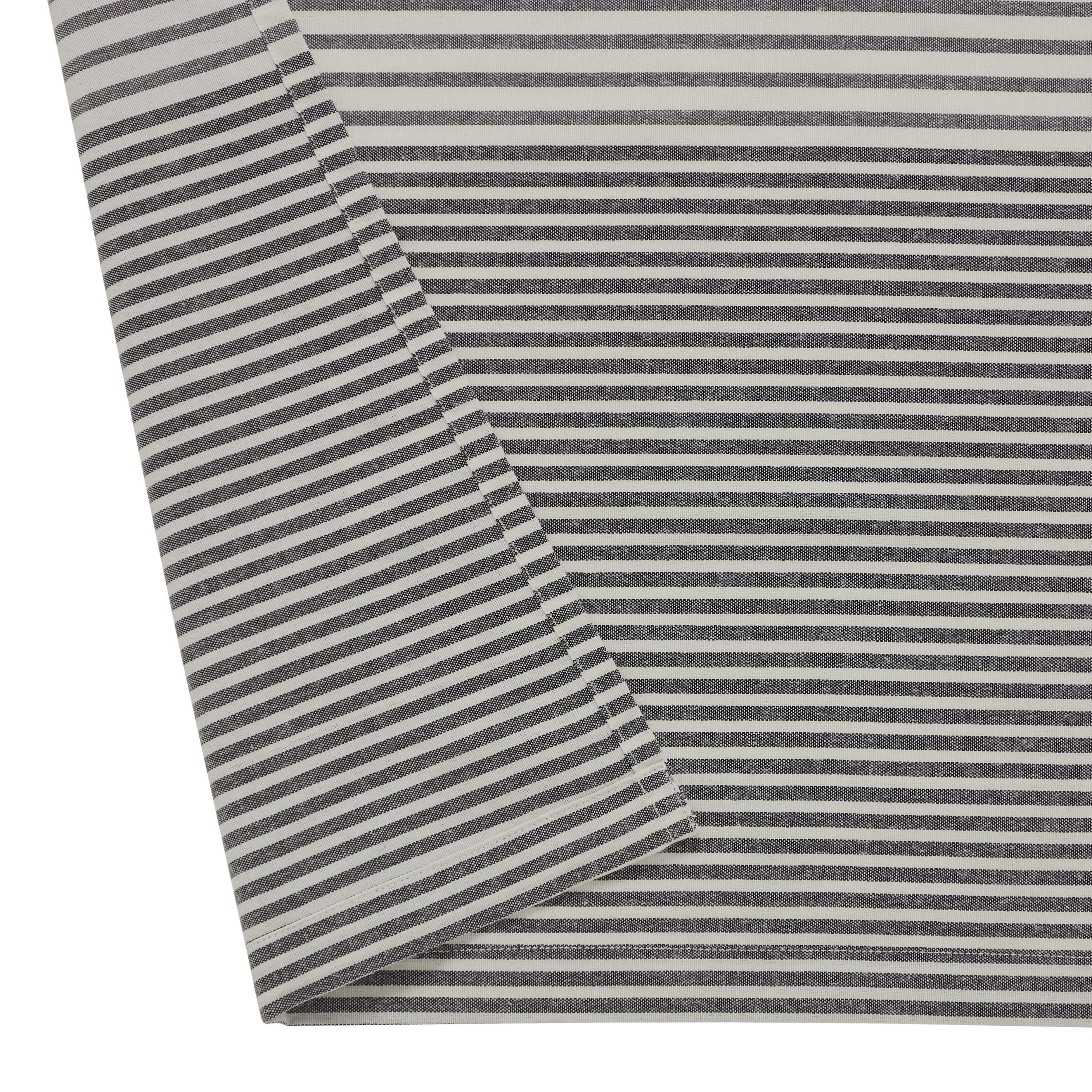 Mainstays Black Yarn Dyed Stripe Shower Curtain, 72" x 72"