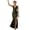 Green, variant on Luvior Women V-Neck High Split Evening Dress Sleeveless Bodycon Gown Blue L