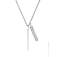 thumbnail image 2 of Delight Jewelry Silvertone I Believed I Could Thin Bar Silvertone Balance Bar Charm Necklace, 23", 2 of 4
