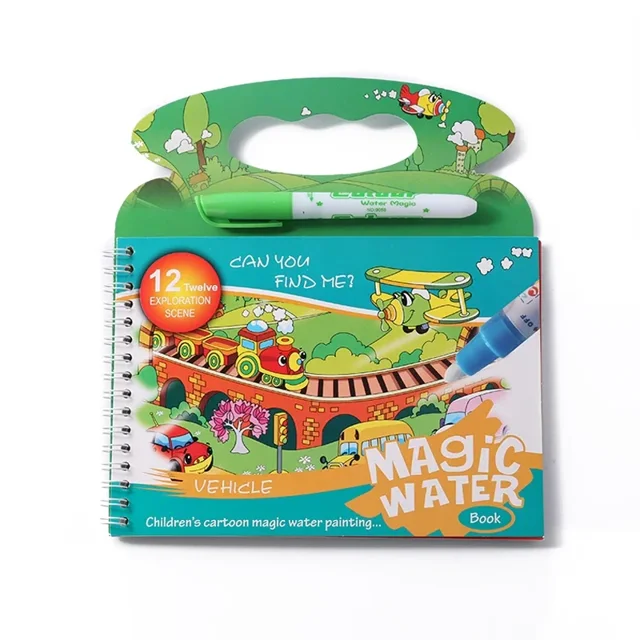 Libro mágico de pintura al agua para niños, juguetes educativos para edades tempranas, libro para colorear de dibujo mágico reutilizable para niños, juguetes Montessori
