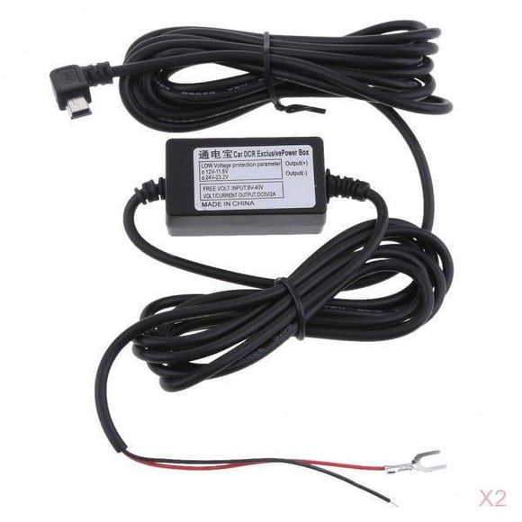 2pcs 12V / 24V a 5V / 1.5A Inversor de Corriente para Automóvil USB Buck línea DVR