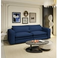 thumbnail image 2 of 93" King Pull Out Sofa Bed, Teddy Sleeper Sofa Couch, Modern Wide Armrest, 3 in 1 Convertible Futon Couches for Living Room, Small Space, Apartment, Office, Bedroom, Blue, 2 of 11