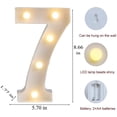 thumbnail image 2 of Letrero luminoso LED con números y letras para marquesina, ideal para bodas, cumpleaños, fiestas, Navidad, luz nocturna, decoración para el hogar y el bar (7), 2 of 5