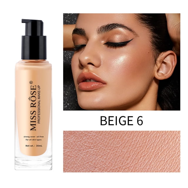 High Light Face Liquid Foundation Makeup Full Coverage Concealer Whiten 30Ml, Concealer Foundation