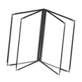 thumbnail image 3 of Menu Holder, Menu Covers, Double Panel Metal Corners Menu Book Holders, Restaurant Menu Covers Book, for Bar Cafe Hotel , 4 Page 8 View, 3 of 9