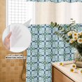 thumbnail image 3 of No Hook Shower Curtain, Blue Flowers Shower Curtains for Bathroom with See Through Top Window, Farmhouse Country Abstract Floral Patterned Waterproof & Washable Bath Curtain Extra Long 72"x84", 3 of 9