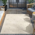 thumbnail image 3 of Well Woven Fallon Ludo Modern Tribal Beige 5'3" x 7'3" Hi-Lo Indoor/Outdoor Area Rug, 3 of 7