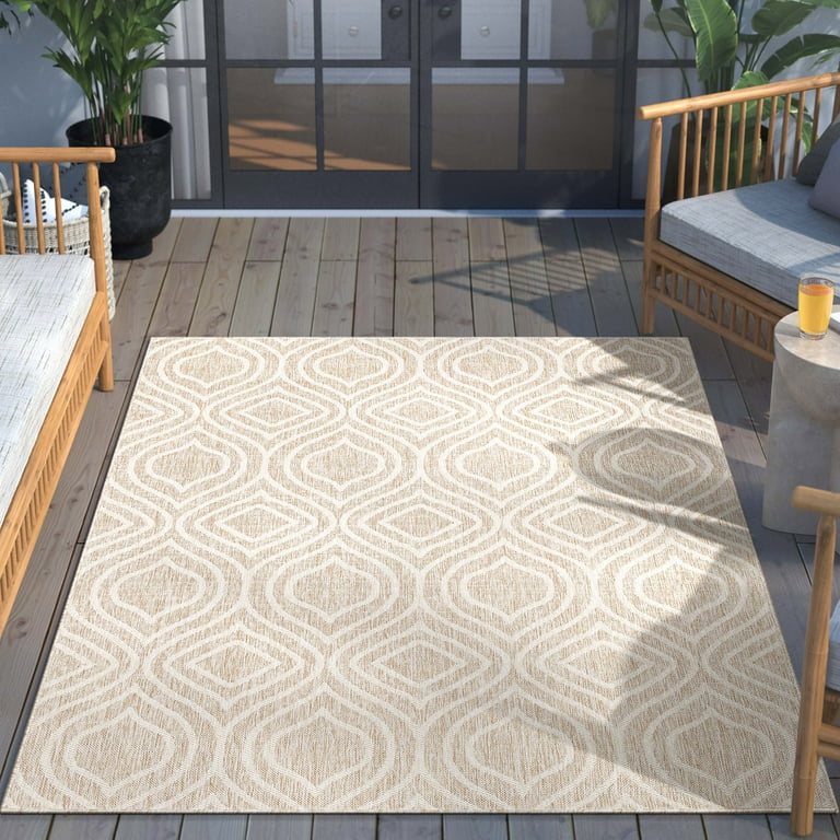 Contemporary Trellis Indoor/Outdoor Area Rug - 7' 10 x 10