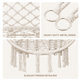 thumbnail image 4 of MoNiBloom Hammock Chair, Macrame Hanging Swing Chair with Padded Cushion, Max 350lbs, Hanging Cotton Rope Chair for Indoor, Outdoor, Bedroom, Patio, Porch, Garden, Beige/Green, 4 of 8
