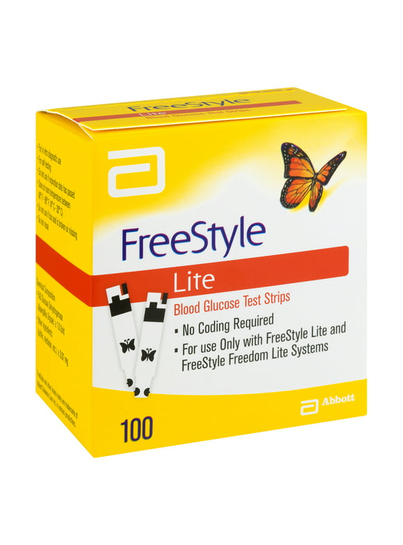 FreeStyle Lite Blood Glucose Test Strips, 100 Ct