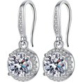 thumbnail image 1 of 925 Sterling Silver Drop Earrings for Women - Gold Dangle Earrings, Wedding Jewelry Gift for Brides, 1 of 3
