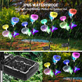 thumbnail image 4 of Solar Light Outdoor Garden Decor - Upgraded Solar Outdoor Lights with 6 Fiber Optic Jellyfish Butterflies, Colorful color changing LED lights，Ladies' Holiday Gifts,, Garden Path Light，Christmas Decor, 4 of 7