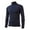 Navy, variant on Krdevn Men's Warm High Collar Thermal Underwear Men Basic Plain T Shirt Blouse Pullover Long Sleeve Top,S