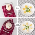 thumbnail image 2 of Cortador de huevos duros Cortadores de huevos de cocina Separador multifuncional en forma de pétalo de acero inoxidable Fokelyi LRWJ661, 2 of 6