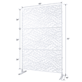 thumbnail image 3 of Tcbosik Outdoor Metal Privacy Screen 76"H x 48"W, Freestanding Decorative Privacy Divider for Deck, Balcony, Patio, Garden, Backyard, Poolside, White, 3 of 8
