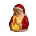 thumbnail image 2 of Lámpara de noche navideña con figura de oración, figura navideña de resina, escultura, regalos, Navidad Figura de Papá Noel, 2 of 9