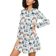 thumbnail image 3 of joogoo Christmas Snow Scene Women's Long Sleeve Nightgown Sleepwear L, 3 of 8