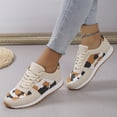 thumbnail image 4 of Luxalzxs Women's Leopard Sneaker Soft Lightweight Non Slip Gym Sneaker Breathable Retro Lace Up Walking Shoes for Women, 4 of 5