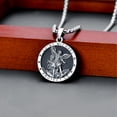 thumbnail image 3 of CACA LADY Saint Necklace 925 Sterling Silver Patron Amulet Medal Jewelry for Men Women (with Gift Box), 3 of 5