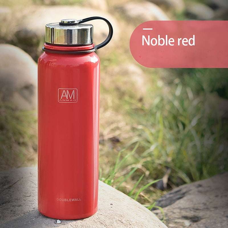 Reusable Water Bottle Mug Stainless Steel Flask Outdoor Cup Insulated Sport Camp 