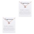 thumbnail image 4 of Sonducket Doce signos del zodiaco constelaciones tema símbolo único amistad collar elegante exquisito colgante oro rosa Capricornio Capricornio 2Conjunto, 4 of 6