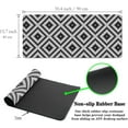 thumbnail image 4 of Large Mouse Pad Black and White XXL Mousepad Gaming Mouse Pads Computer Desk Mats Extra Large Desk Pad Non-Slip Rubber Base 35.4" X 15.7" for Game Office, Classic Rhombus Pattern, 4 of 4