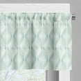 thumbnail image 3 of Ambesonne Seafoam Valance Pack of 2, Tangled Lines Rhombus, 54"X18", Pale Blue Seafoam White, 3 of 5