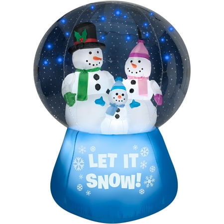 5.5' Snow Family Airblown Inflatable Christmas Prop - Walmart.com