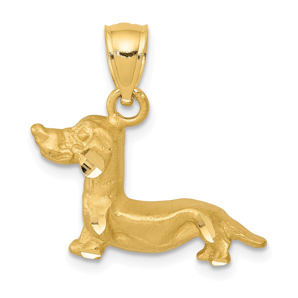 diamond dachshund pendant