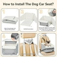 thumbnail image 6 of Dog Car  for Small Dogs – Patented Safety Buckle Booster with Leash, Travel   to 35 lbs,, 6 of 8