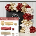 thumbnail image 4 of WODJR 148Pcs Burgundy Balloon Garland Wedding Party Decorations Burgundy Sand White Metallic Gold Balloon Wedding Balloon Garland for Wedding Valentines Day Baby Shower Birthday Party Decorations, 4 of 4
