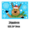 thumbnail image 1 of Pegatina de alce de Papá Noel para puerta, muñeco de nieve, pegatina de nevera para ventana, adornos de pared, decoración de Feliz Navidad para el hogar, Feliz Año Nuevo 2022, 1 of 4