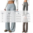 thumbnail image 3 of PBFRDSJ Women's Black Striped Wide Leg Pants Textured Elastic Waist Casual Lounge Trousers Lightweight Comfy Stretchy Loose Pants, 3 of 6