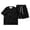 Black, variant on Boys Waffle Knit 2-Piece Outfit, Short Sleeve Tee & Shorts Everyday Playwear,2-3 Years