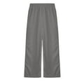 thumbnail image 6 of LIJCC Girls Drawstring Sweatpants High Waist Elastic Waist Wide Leg Athletic Joggers Solid Color Workout Casual Pants(Dark Gray,5-6 Years), 6 of 7