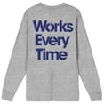 thumbnail image 3 of Colt 45 Works Every Time Crew Neck Long Sleeve Gray Heather Adult Tee-Large, 3 of 7